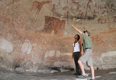 San Bushmen rock art highest concentration Southern Africa Amalinda Lodge Zimbabwe