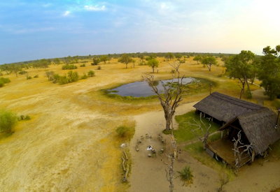 Bomani Tented Lodge Bomani Pan waterhole views Hwange National Park Zimbabwe