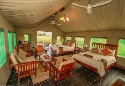 Bomani Tented Lodge Sable Suite family unit Hwange National Park Zimbabwe