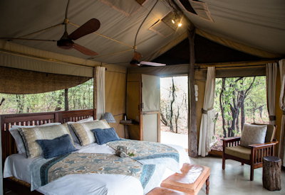 Changa Safari Camp large private tented suite private deck Lake Kariba Zimbabwe