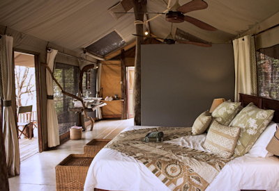 Changa Safari Camp luxury tented suite his-and-her basins Lake Kariba Zimbabwe