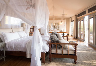 Chikwenya Camp luxury tented suite Wilderness Safaris Mana Pools Zimbabwe