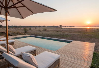 Chikwenya Camp sunset Zambezi River Rift Valley Escarpment Mana Pools Zimbabwe