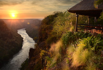 Batoka Gorge cliffs views Zambezi River 200m below Gorges Lodge Zimbabwe