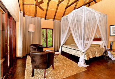 Gorges Lodge thatched stone chalet private verandah Batoka Gorge Zimbabwe