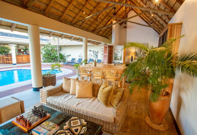 Ilala Lodge Hotel heated swimming pool Ra-Ikane sunset cruise Victoria Falls Zimbabwe