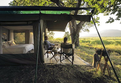 John's Camp views Mana Pools floodplain Zambezi Escarpment Robin Pope Safaris Zimbabwe