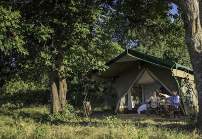 John's Camp intimate 12-guest maximum no WiFi back to nature Mana Pools Zimbabwe