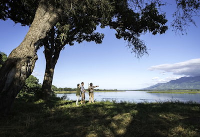 Walking safari game drive fishing John's Camp Mana Pools National Park Zimbabwe