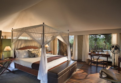 Kanga Camp beautifully appointed tented suite elevated platform Kanga Pan Zimbabwe