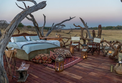 Khulu Bush Camp sleep-out wild private concession Hwange National Park Zimbabwe