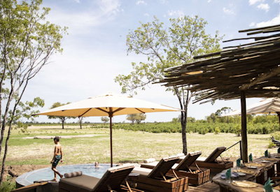 Little Makalolo Camp plunge pool elephant herds 1000 winter Hwange Zimbabwe Wilderness