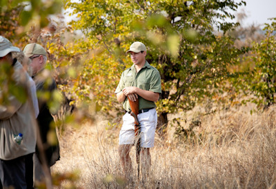 Masuwe Lodge bordering Zambezi National Park waterhole panorama Victoria Falls Zimbabwe