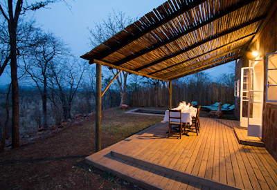 Masuwe Lodge Family Nest private plunge pool Victoria Falls Zimbabwe