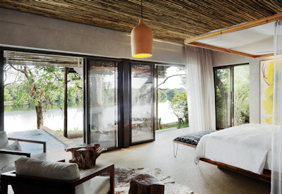 Matetsi Victoria Falls exquisite luxury suite private plunge pool Zambezi River Zimbabwe