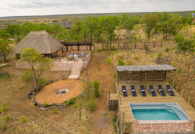 Nantwich Lodge Hwange small plunge pool summer dam views Northern Hwange Zimbabwe