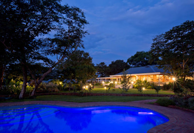 Pioneers Victoria Falls two swimming pools lush gardens day spa Zimbabwe