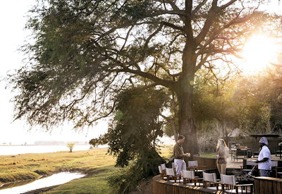 Ruckomechi Camp sunrise Zambezi River Mana Pools National Park Zimbabwe