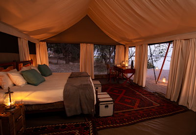 Sapi Explorers Camp classic tented suite bucket shower Sapi Concession Zimbabwe