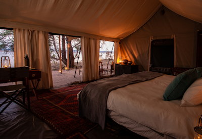 Sapi Explorers Camp tented suite views Zambezi River Sapi Concession Zimbabwe