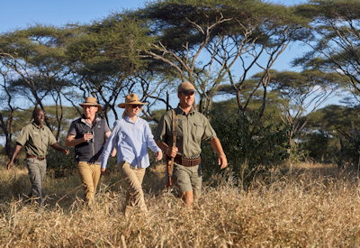 Walking safari Malilangwe Wildlife Reserve Singita Pamushana Lodge Zimbabwe