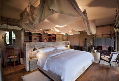 Somalisa Camp large luxury tented suite private viewing deck Hwange Zimbabwe