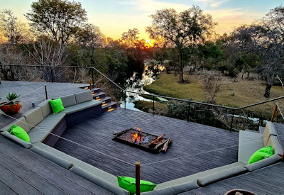 The Wallow Lodge views Victoria Falls National Park Mosi-Au-Tunya misty plume Zimbabwe