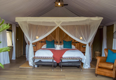 The Wallow Lodge 16 luxury tented suites elevated riverine canopy Masuwe River Zimbabwe