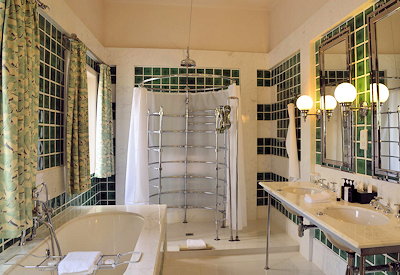 Victoria Falls Hotel large en-suite bathroom luxury suite 5-star Zimbabwe