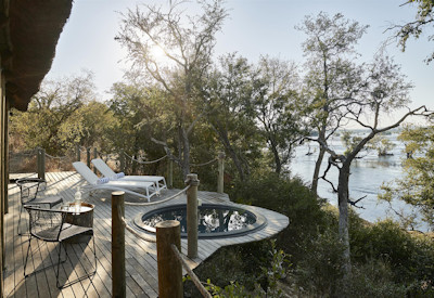 Victoria Falls River Lodge stunning private plunge pool island treehouse Zimbabwe
