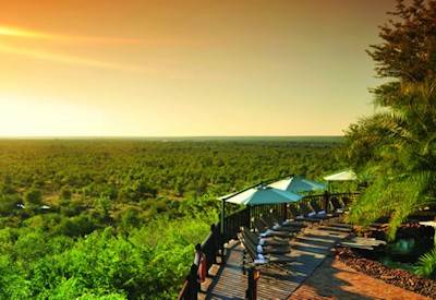 Victoria Falls Safari Lodge spectacular African sunset Zambezi National Park Zimbabwe