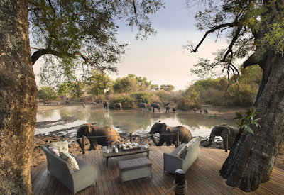 Kanga Camp waterhole armchair safari Mana Pools National Park Best Of Zimbabwe Safari